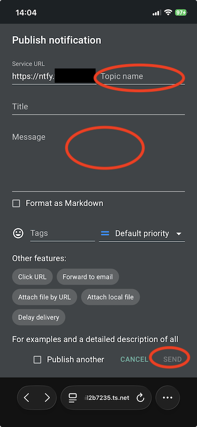 Send with Webapp