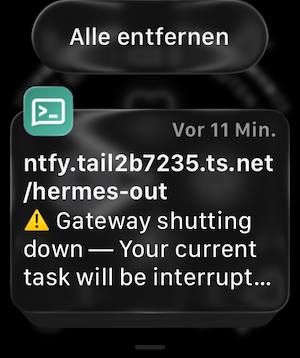 Gateway down on Apple Watch